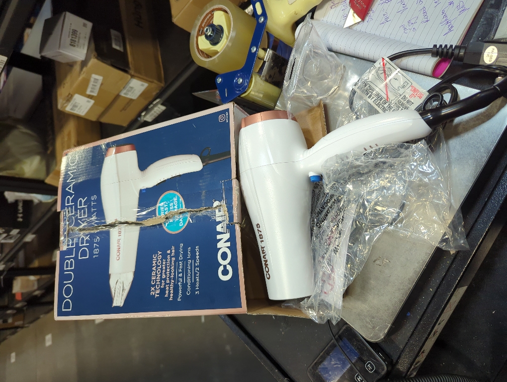 Conair Double Ceramic Hair Dryer | Blow Dryer with Ionic Conditioning | Includes Concentrator