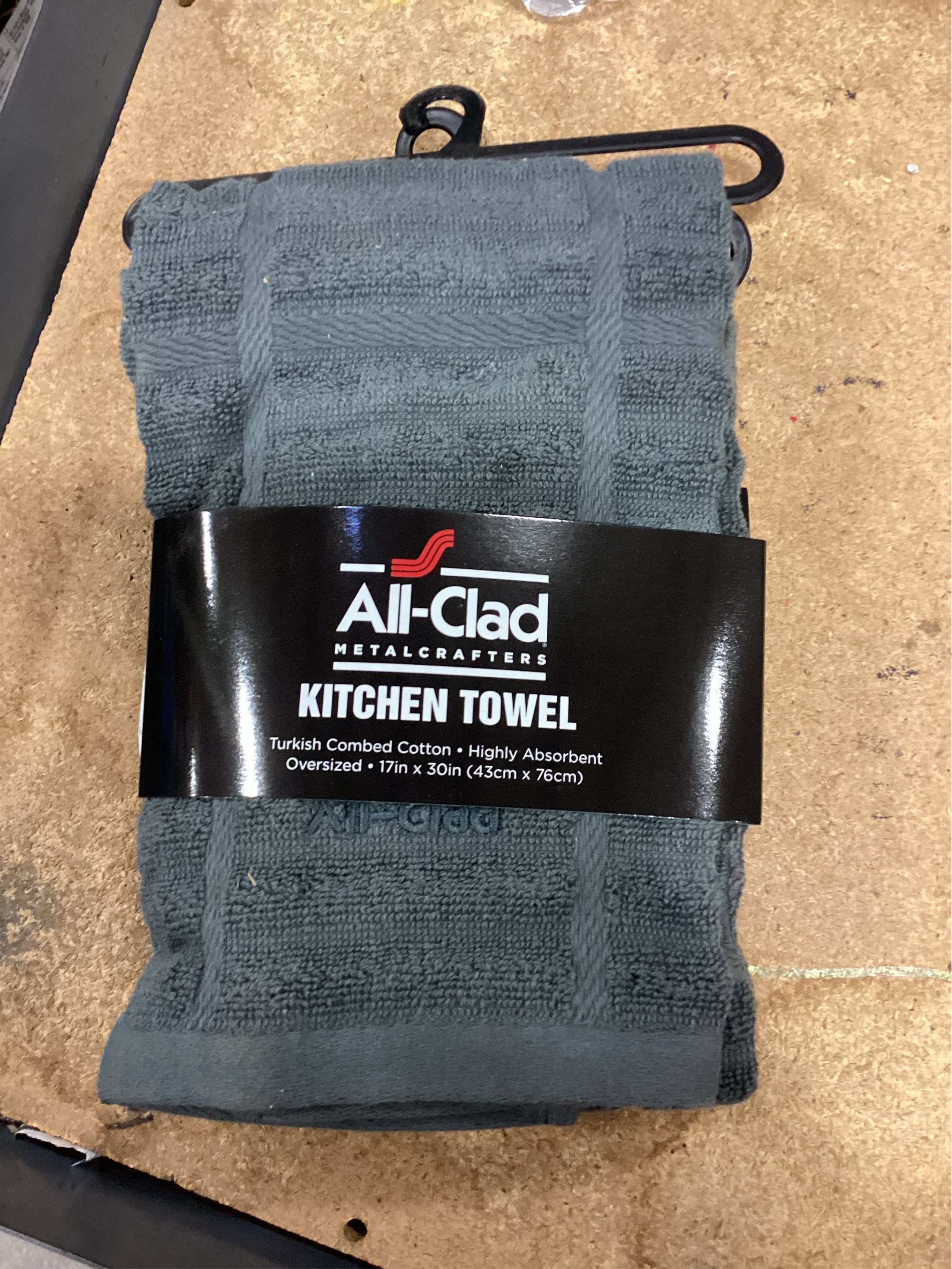 All-Clad Solid Cotton Kitchen Towel, 1-Pack, Pewter