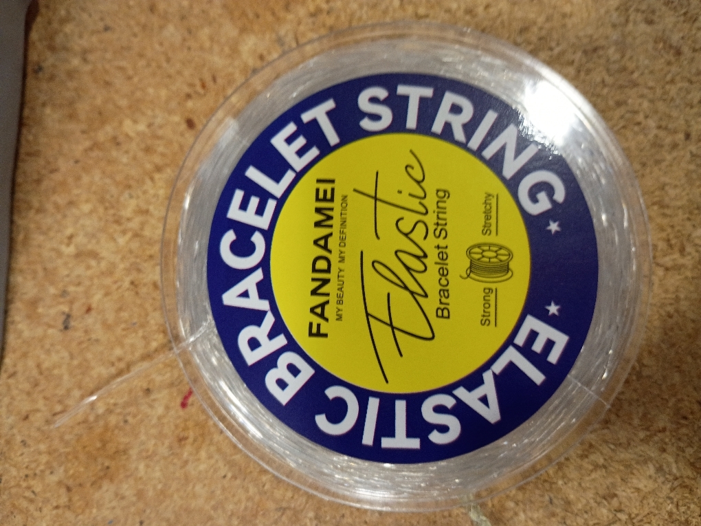 FANDAMEI 1mm Elastic Bracelet String Cord, Crystal Stretch Bead Cord for Bracelets Jewelry Making, Clear Stretchy Elastic String for Beading, Transparent Thread for Bracelet Necklace Making