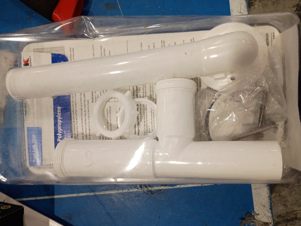 Keeney 1-1/2-in Polished Chrome Foot Lok Stop White/Polished Chrome Foot Lock Drain with Plastic Pipe (Missing)