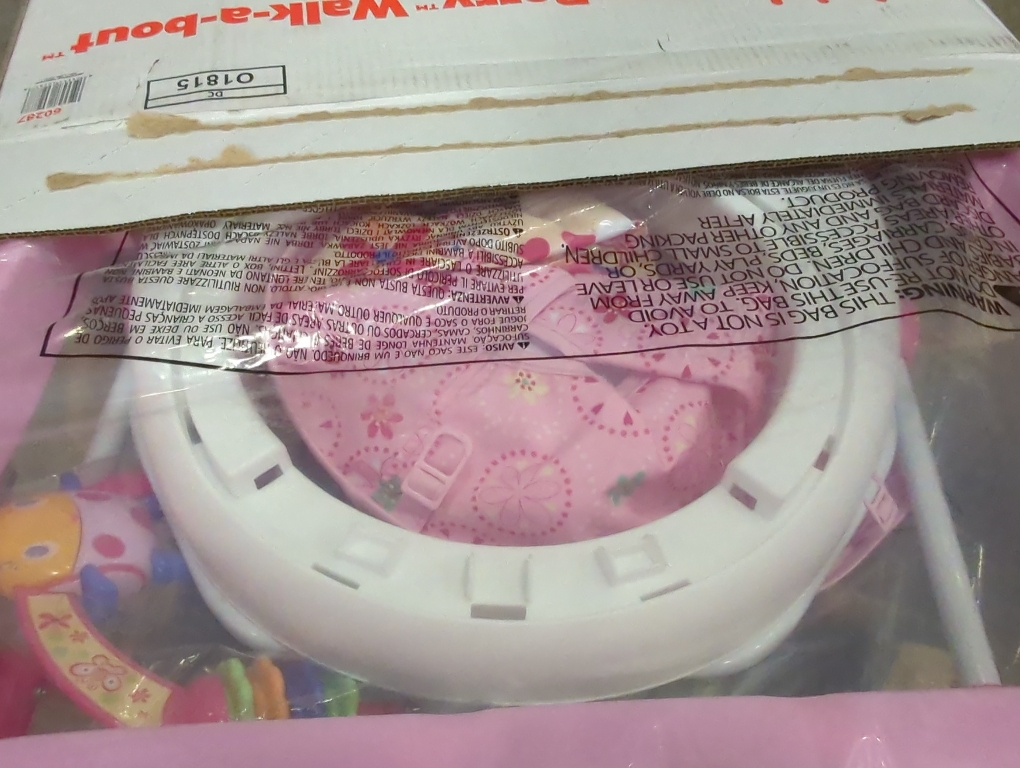 Bright Starts JuneBerry Walk-A-Bout Baby Walker and Entertainer, with Easy Fold Frame for Storage, Ages 6 Months