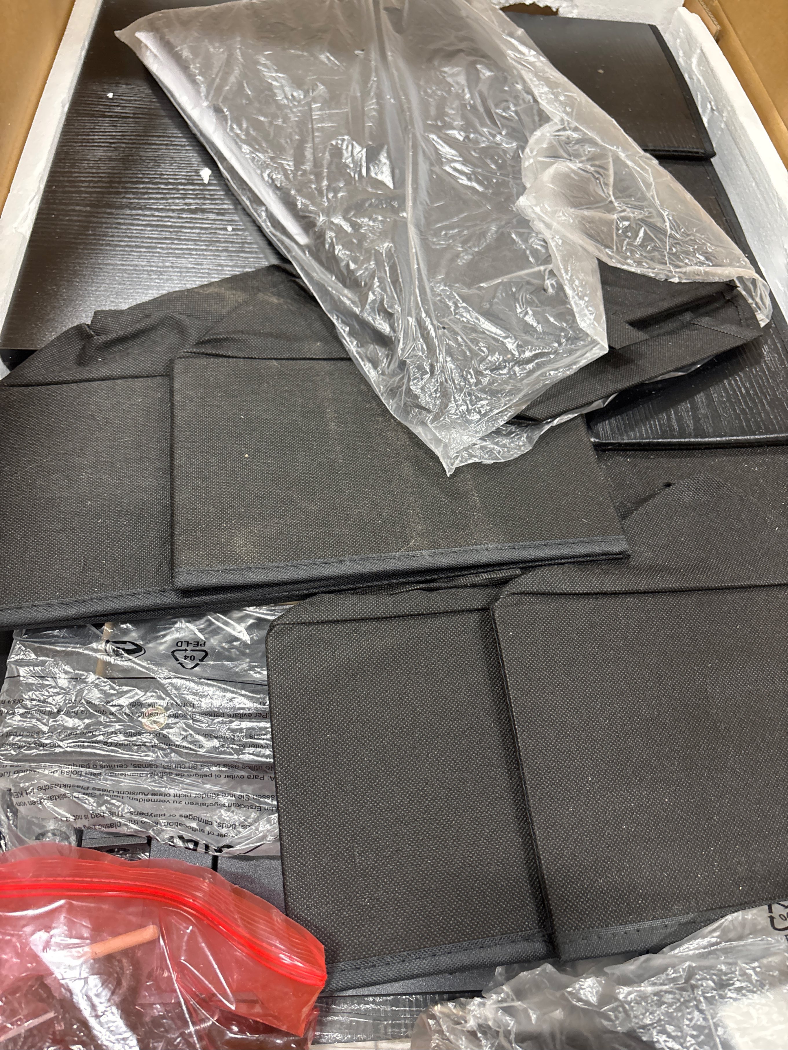 Lufeiya black L Shaped Desk with Drawers & Storage Shelves, 55 Inch Corner Computer Desk with Power Outlet for Home Office Bedroom, L-Shaped Teen PC Desks with Fabric Drawer, black