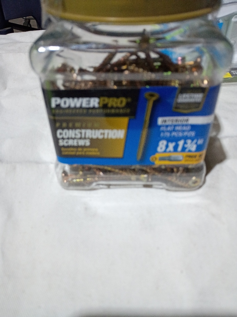 Power Pro #8 x 1-3/4-in Yellow Zinc Interior Wood Screws (175-Per Box)