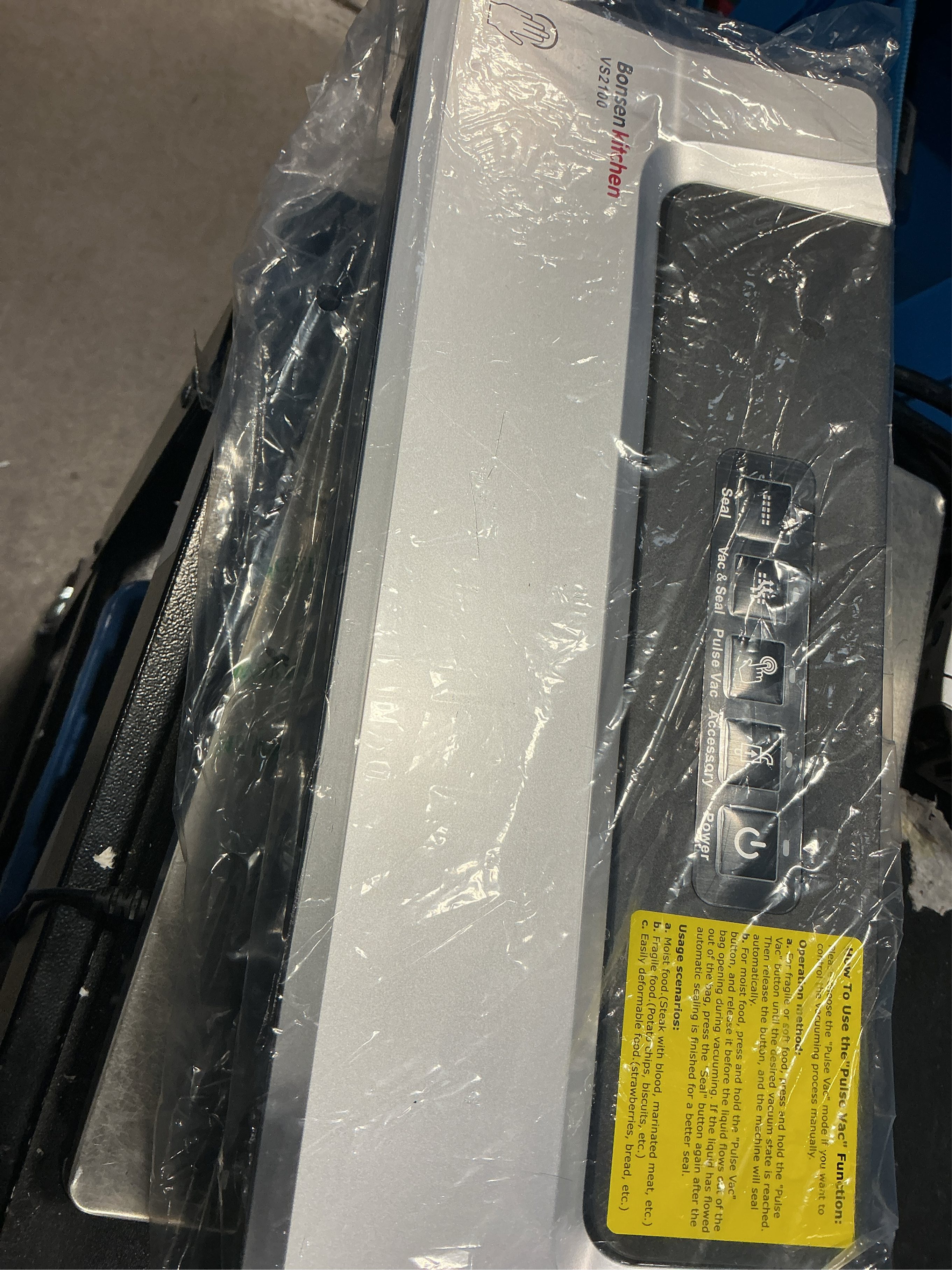 Bonsenkitchen Vacuum Sealer Machine   5 Vacuum Bags, Fast-Compact Food Sealer, Multi-Functional Food Vacuum Sealer with Accessory Hose, Silver