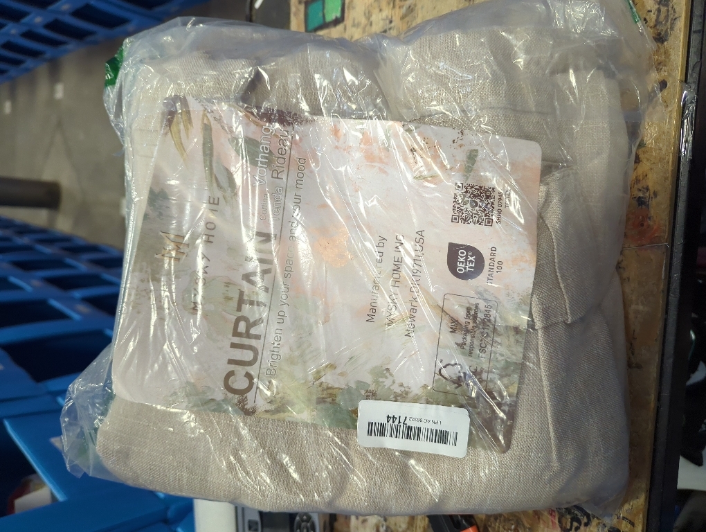 Awellife Extra Long Shower Curtain 84 Inch Length Beige Linen Blend Fabric Shower Curtain for Bathroom, Extra Long 72 W x 84 L