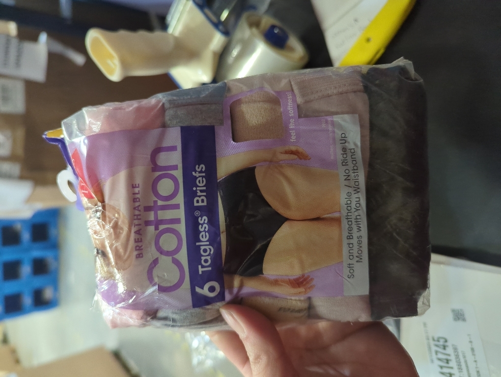 Size L Hanes womens High-waisted Brief Panties, 6-pack, Moisture-wicking Cotton Brief Underwear (Colors May Vary)