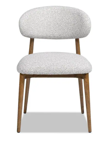 4pk Modern Gray Upholstered Dining Chair with Wood Frame