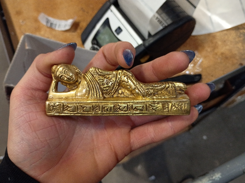Brass Sleeping Buddha Statue