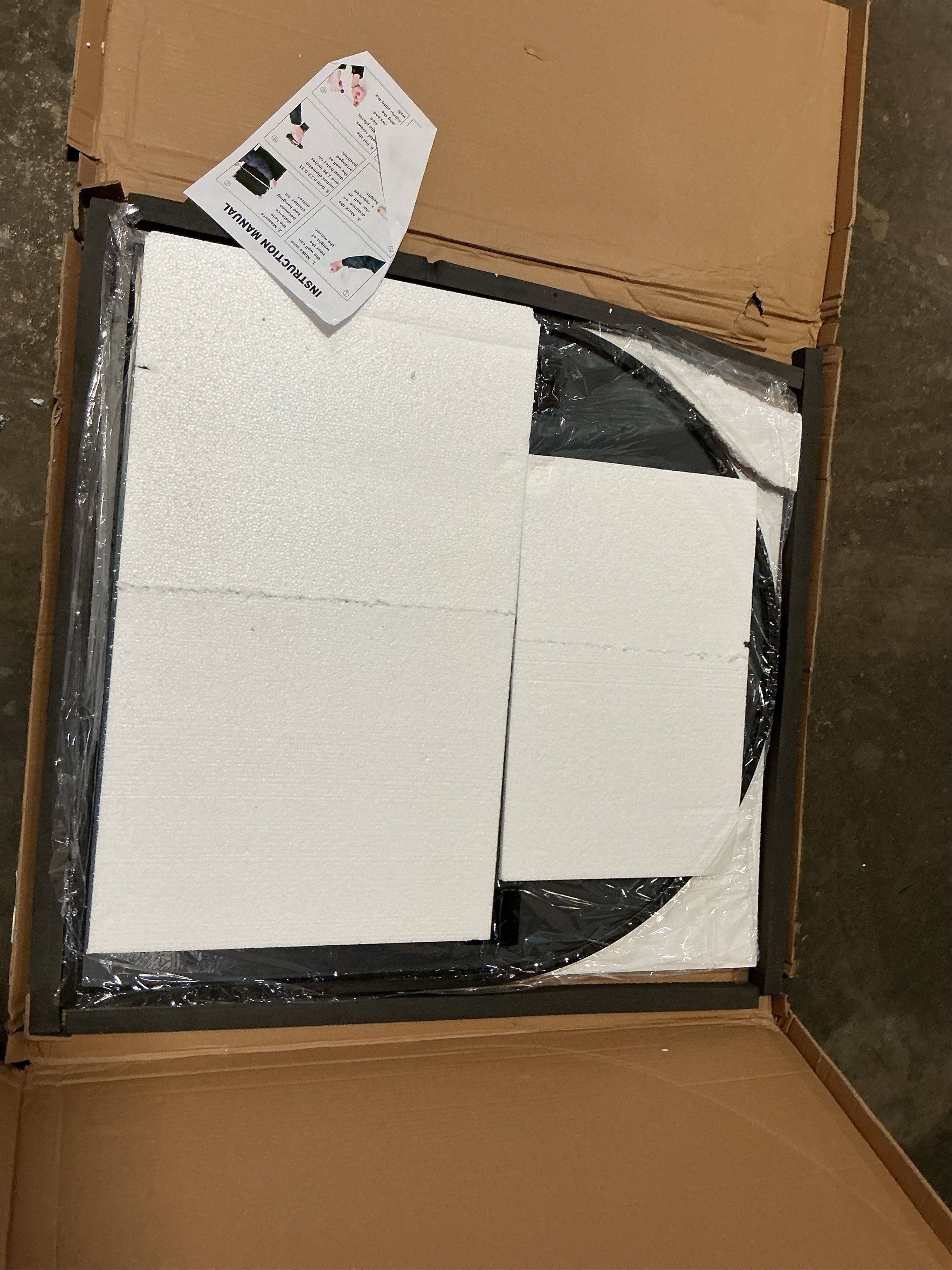 Arched Bathroom Mirror, 32x34 Inch - Wall Mounted Vanity Mirror with Aluminum Alloy Frame - Ideal for Living Room, Bedroom, Bathroom, and Entryway, Hanging or Leaning, Black