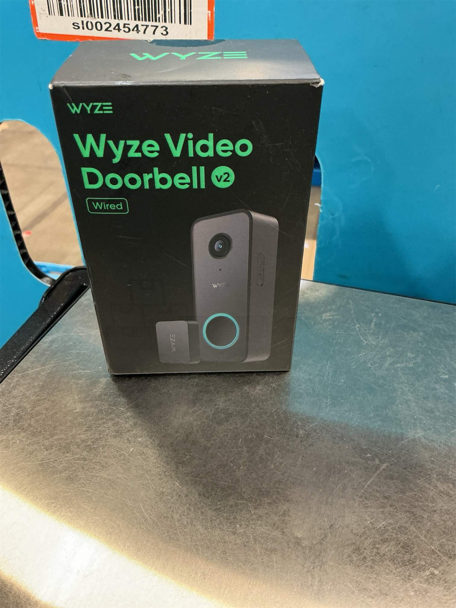 WYZE Wired Doorbell Camera v2(existing doorbell Wiring Required), 2K Security Video Doorbell, Color Night Vision, 2-Way Audio, Package Monitor, Works with Alexa & Google Assistant. Free Expert Setup
