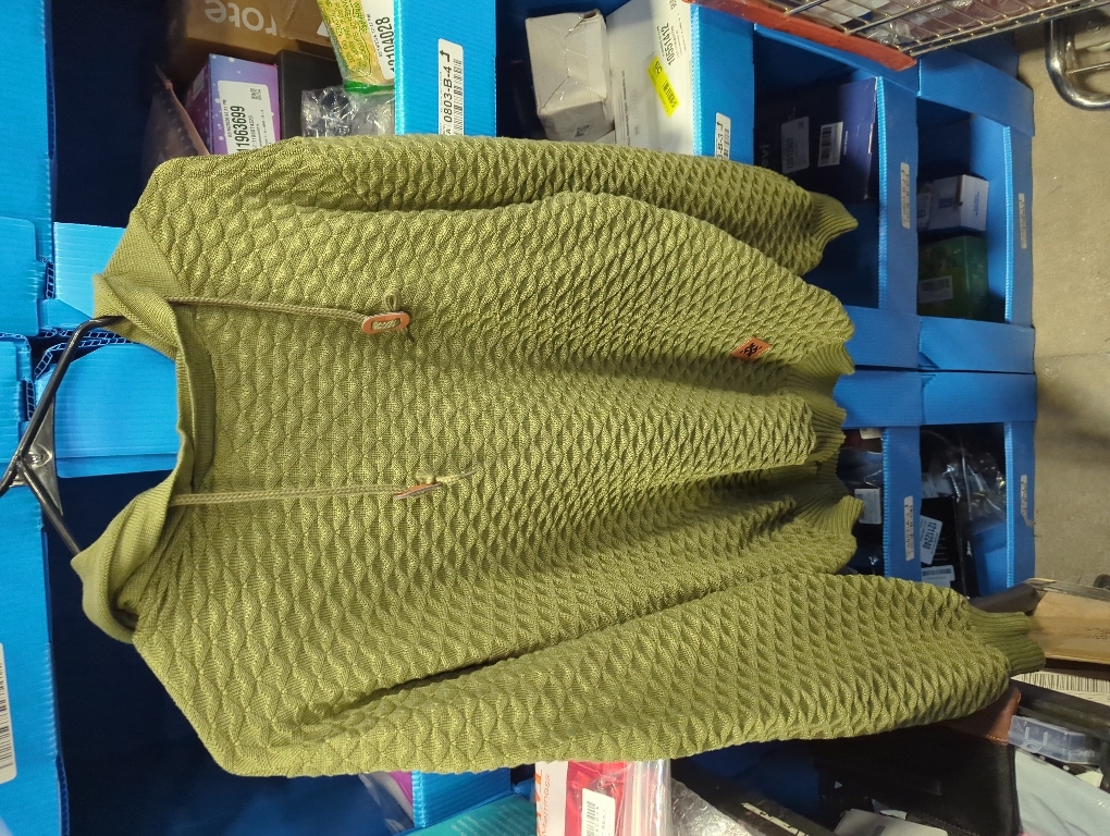 Size L...Men's Hooded Sweatshirt Hoodie Solid Knitted Pullover Long Sleeve Casual Sweater