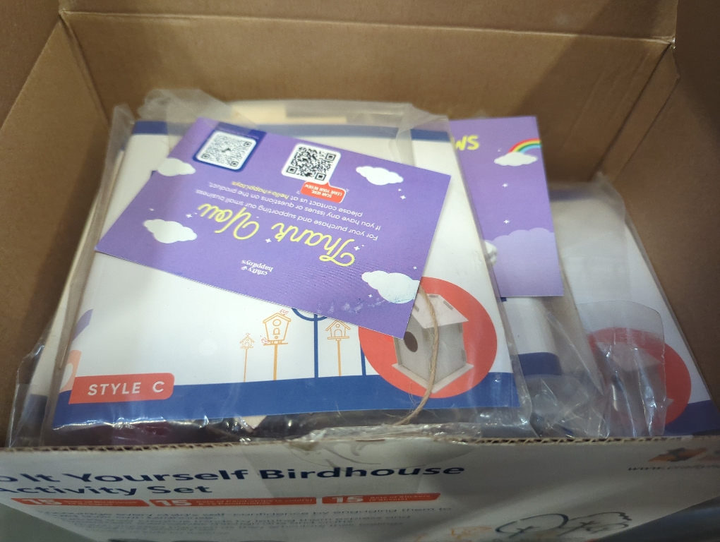 9 Wooden Birdhouses & 9 Wind Chimes -Art & Crafts for Kids Ages 4 5 6 7 8 - Kids Bulk Arts and Crafts Set with Painting Kit -DIY Wood Bird House and Windchimes Kits for Boys Girls to Build & Paint