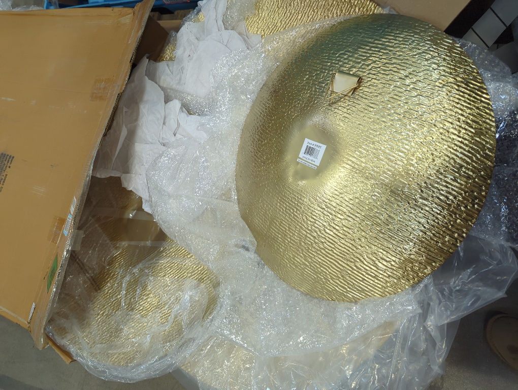 Deco 79 Metal Plate Home Wall Decor Large Metallic Disk Wall Sculpture, Set of 3 Wall Art 35, 29, 17D, Bronze