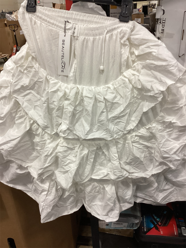 BEAUTELICATE 100% petticoat white socks waist  27