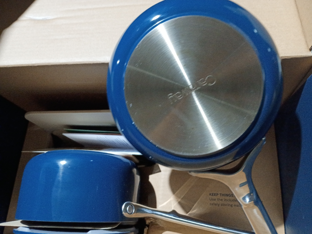 Non-Stick Ceramic Mini Fry Pan and Mini Sauce Pan Duo Navy