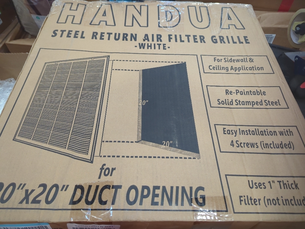 20x20x1 steel return air filter grille