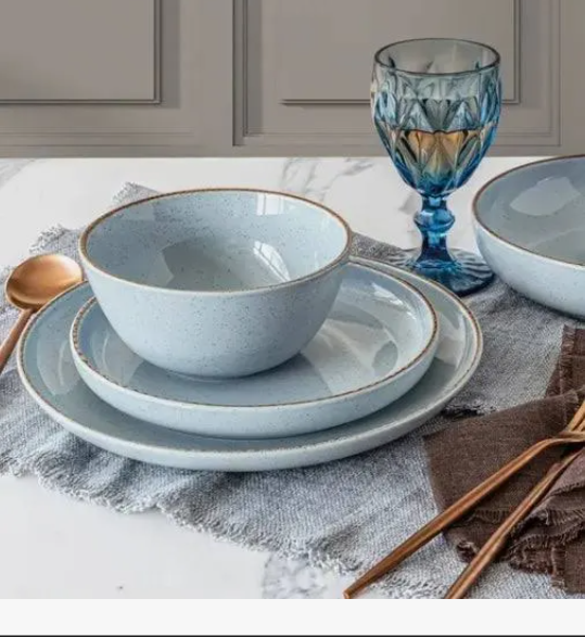 Over&Back 16 Piece Dinnerware Set Blue