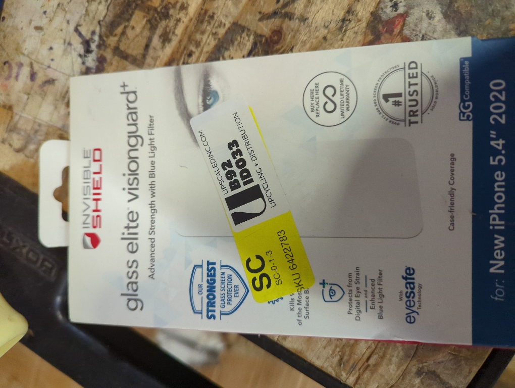 ZAGG - InvisibleShield® Glass Elite VisionGuard  Blue Light Filtering Screen Protector for Apple iPhone 12 Mini