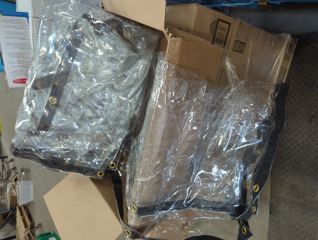 Cosmos 2 Pcs Clear Tarp Cover Heavy Duty Transparent Plastic Tarpaulin Rain Tarp with Grommets for Garden Greenhouse Plant Cover Balcony Patio Outdoor Camping, Waterproof & Tear Resistant, 39 x 39 in