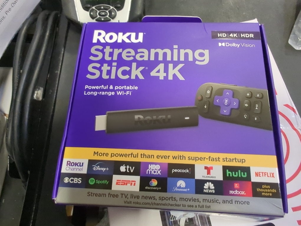 Roku Streaming Stick 4K with Voice Remote - HDR10  & Dolby Vision
