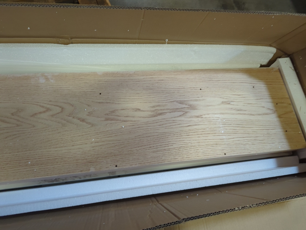 Fire Place Frame White and Birch