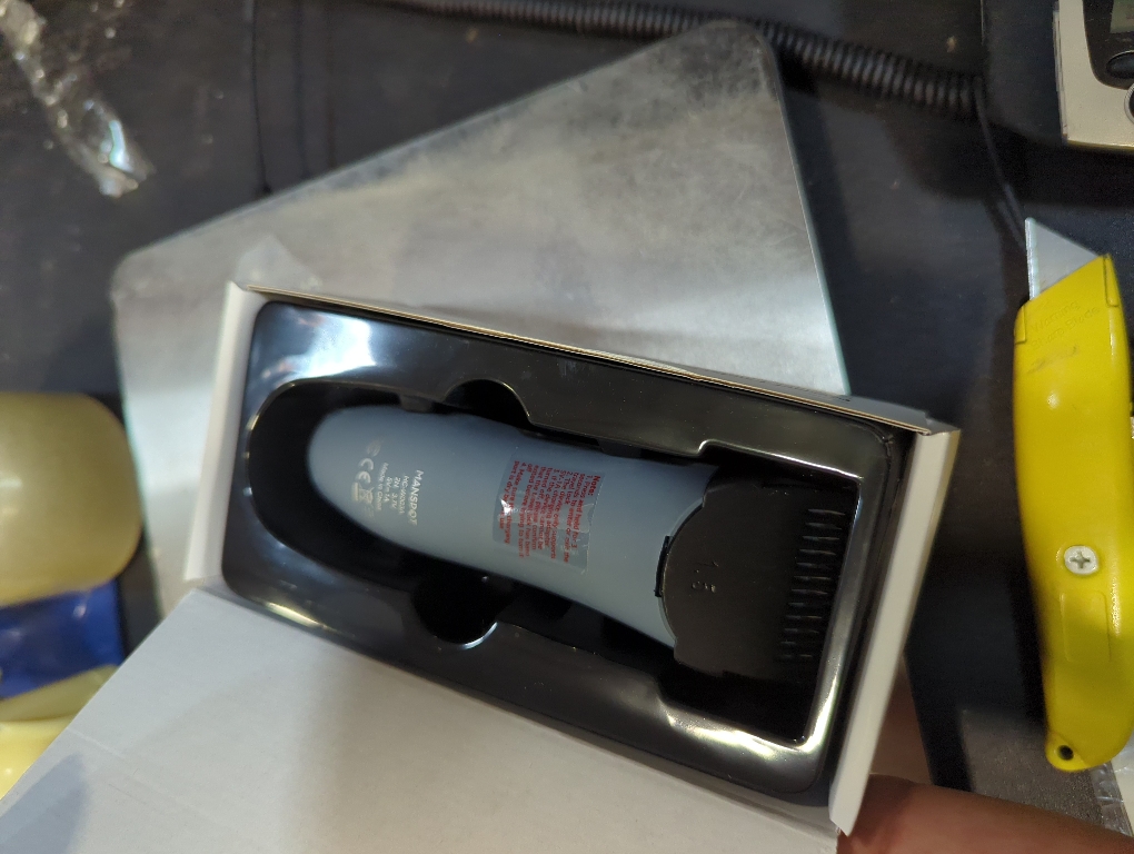 MANSPOT Manscape Groin & Body Hair Trimmer for Men, Electric Ball Pubic Trimmer Shaver,Manscape Kit with 4 Guard,Replaceable Ceramic Blade Heads,Waterproof Wet/Dry Shaver,90 Minutes Shaving