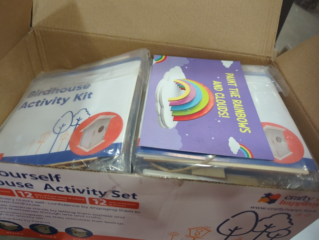 12 DIY Bird House Kits For Children to Build - Wood Birdhouse for Kids to Paint - Unfinished Bird Houses for Kids - Wood Craft Project Kits - Wooden Arts & Craft for Girls & Boys - Classroom Activity