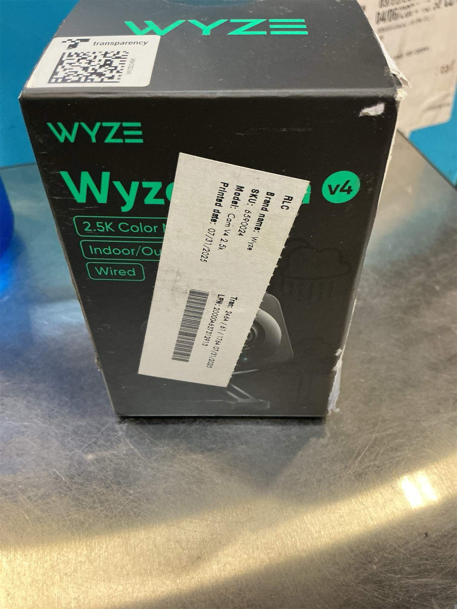 WYZE Cam v4 (Latest Model), 2.5K AI Security Camera, Indoor/Outdoor Cameras for Home Security, Baby Monitor & Pet Camera, Vibrant Color Night Vision, No Subscription Required, Free Expert Help