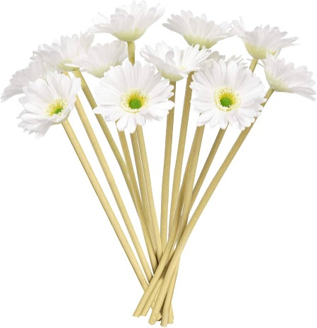 15 Pcs Artificial Gerbera Daisies Flowers Fake Daisy Real Touch