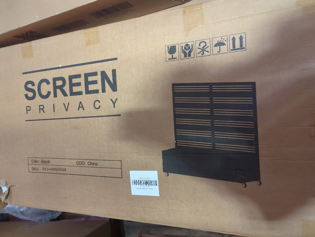 Metal Planter Box with Trellis with Wheels Black