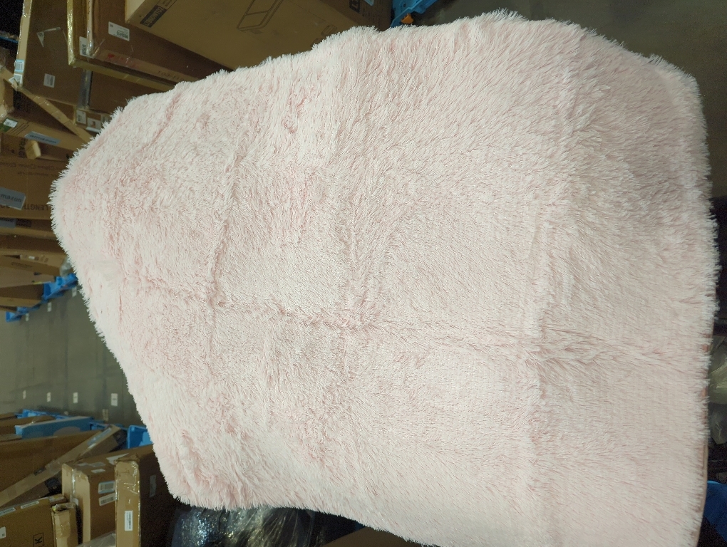 Andecor Soft Fluffy Bedroom Rugs, 4 x 6 Feet Indoor Shaggy Plush Area Rug for Boys Girls Kids Baby College Dorm Living Room Home Decor Floor Carpet, Pink