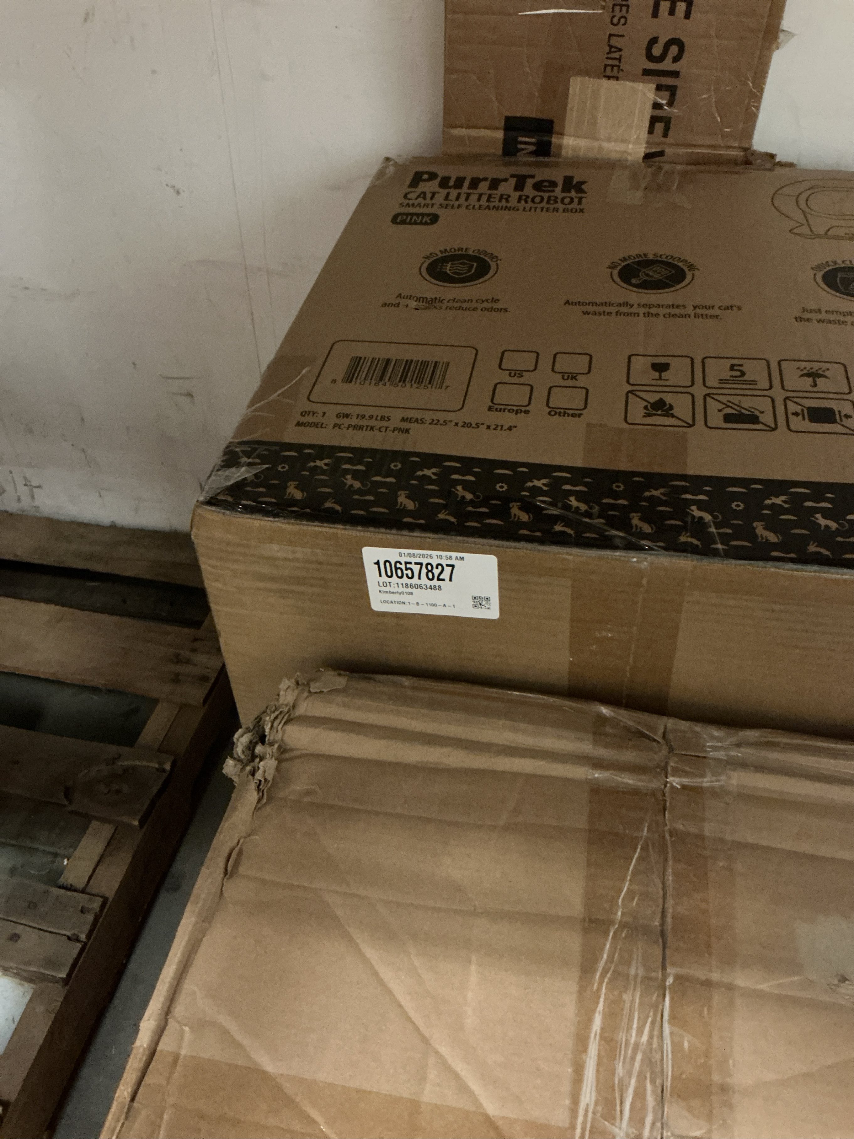 Petcove Automatic Litter Box Self Cleaning with Smart App Control and Safety Sensors for Multiple Cats - Gray