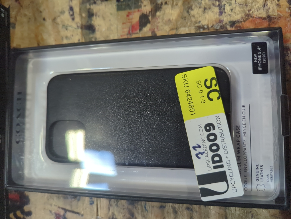 Coach Leather Slim Case for iPhone 12 mini Black