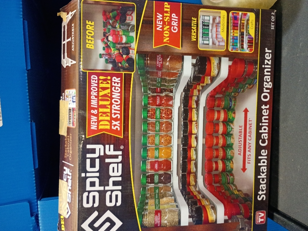 Spicy Shelf Deluxe - Expandable Spice Rack and Stackable Cabinet & Pantry Organizer (1 Set of 2 Shelves) - As seen on TV Deluxe (Spicy Shelf Organizer) - Pantry Organization - Pantry Spice Organizer