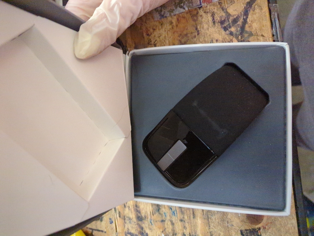 Bluetooth Arc Mouse Foldable Slim and Portable Mini Wireless Computer Travel Mouse Folding Optical Touch Mice for Laptop Tablet - Black