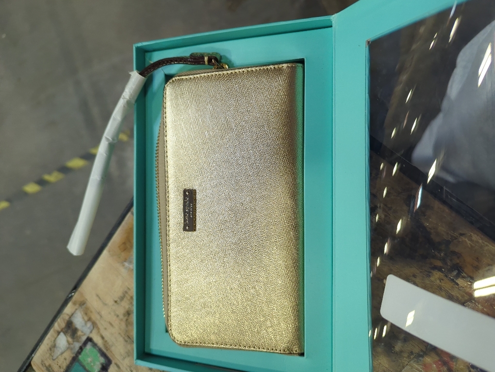 Kate Spade Sylvia Slim Continental Leather Wallet, Pale Gold