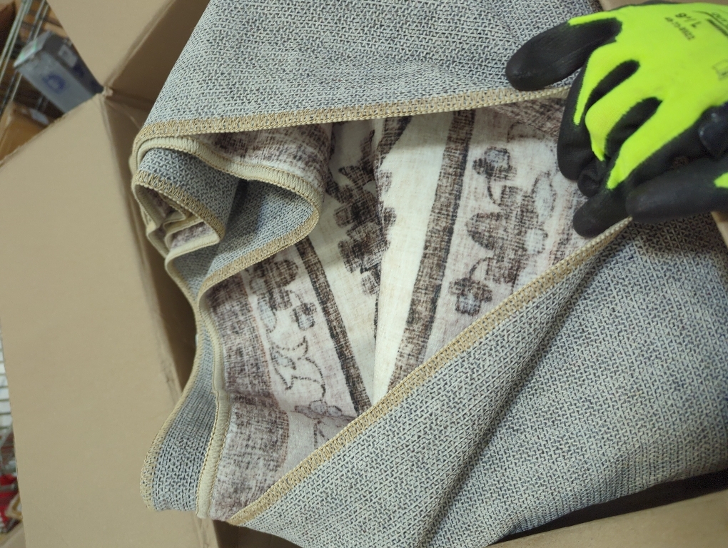 Rineflo-9'x12' Area Rugs,Machine Washable Rug for Living Room Dinner Room Bedroom,Bohemian Style Soft Non Slip Rug Carpet,Oriental Vintage Low Pile Large Area Rug(Brown, 9'x12')