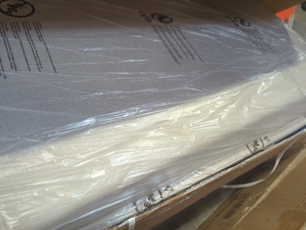 Size king Color Grey  upholstered platform bed with tufted wingback