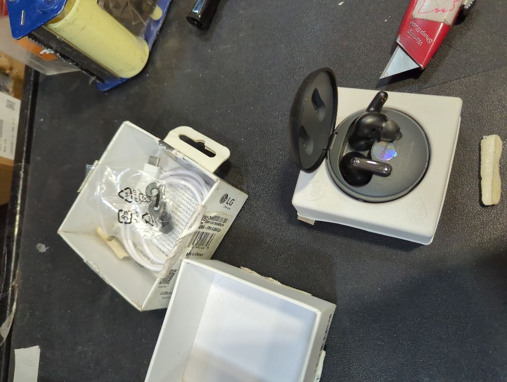 LG TONE Free FP9 Plug and Wireless True Wireless Bluetooth UVnano Earbuds, Black