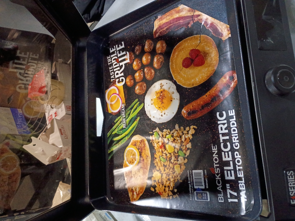 Blackstone E-Series 17 Electric Tabletop Griddle with Hood, Black