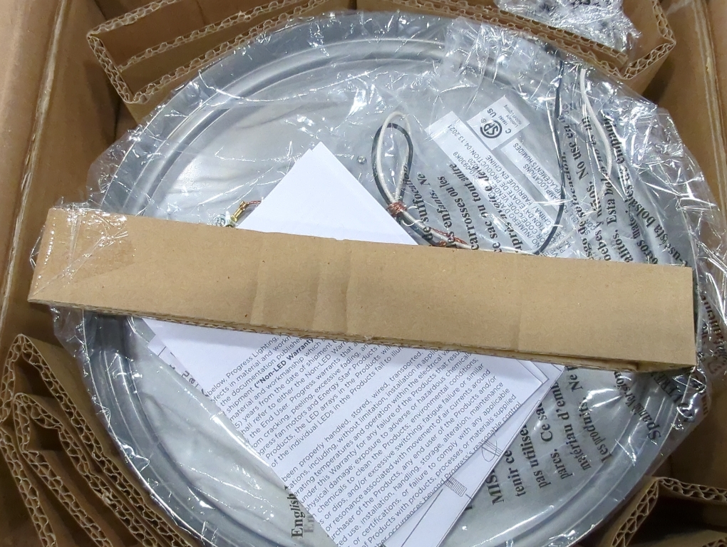 Progress Lighting 1-Light 10 LED Flush Mount, Weaver LED Collection, Indoor, P3610-0930K9, Brushed Nickel