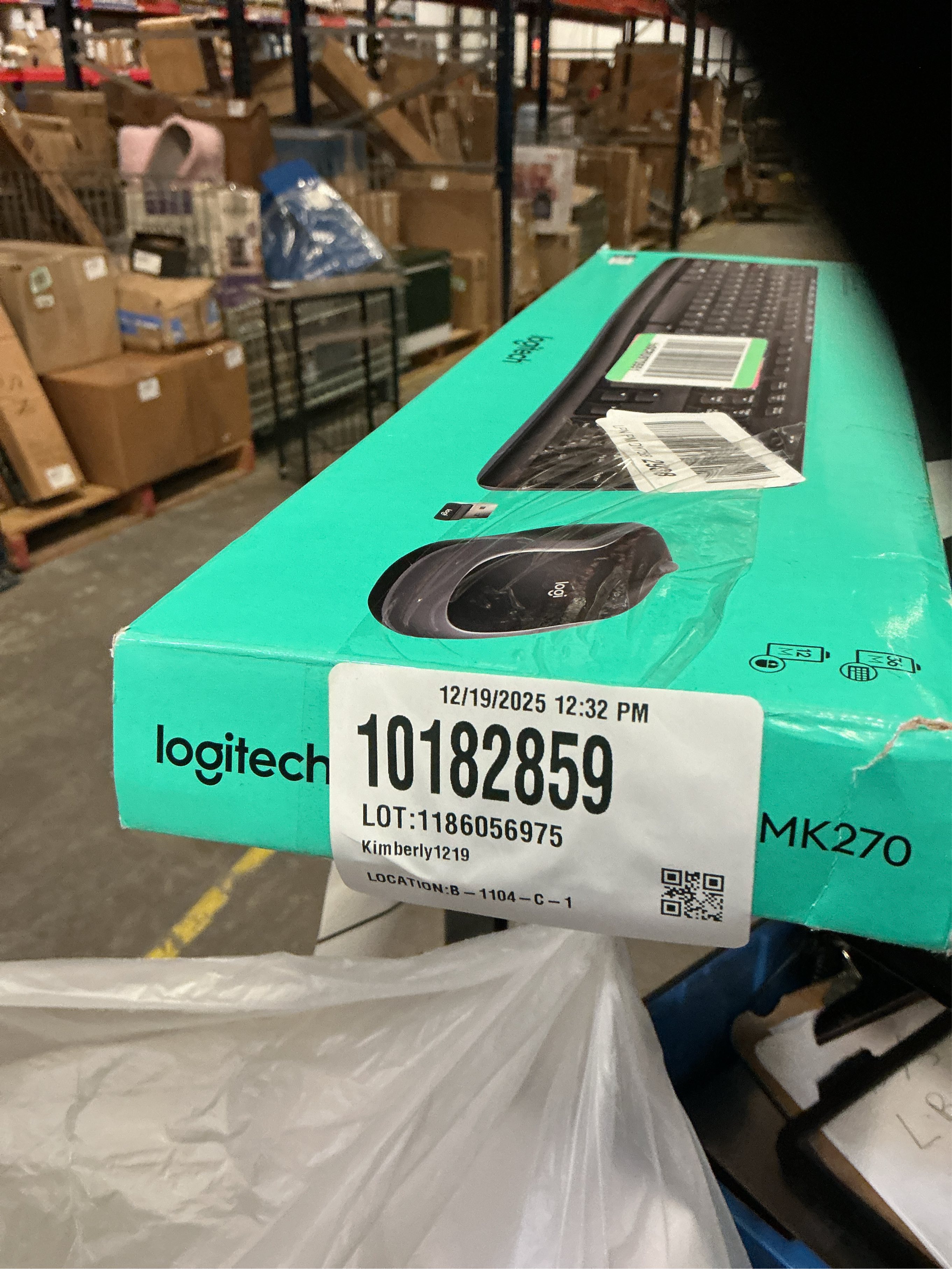 Logitech MK270 Wireless Keyboard and Mouse Combo, Full Size with Media Keys, 2.4 GHz, Compact Mouse, Spill-Resistant, For Windows, Black