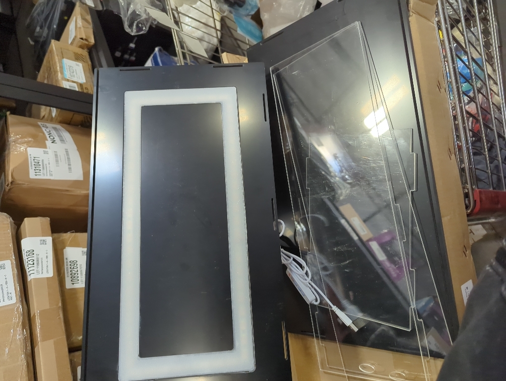 Light Up Tip Jar for Money - Acrylic Donation Ballot Box for Bartender with 2 Sign Holders, Re-mote, LED Light, Lock- Suggestion Box Tip Box for Restaurants Musicians Voting Charity, USB Powered