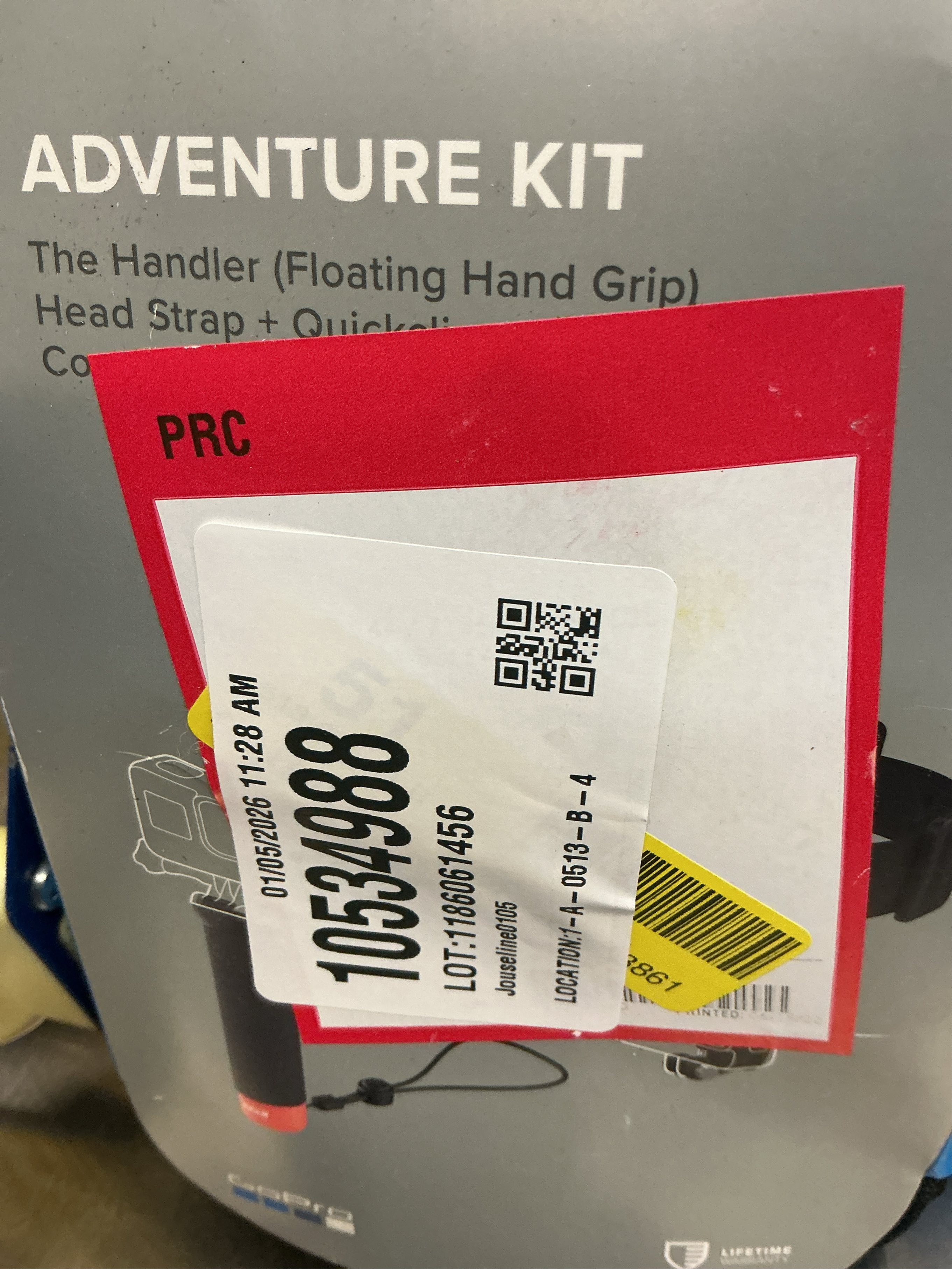 GoPro Adventure Kit: Floating Hand Grip, Head Strap, QuickClip & Compact Case, Black, 1