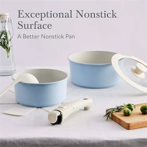 USELUCK 6 Piece Ceramic Nonstick Pot Set