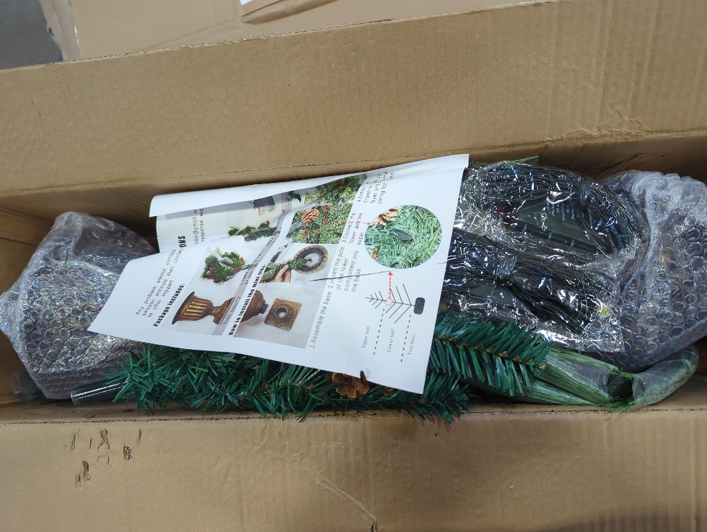 JOYHALO 2Pcs Set 4FT Outdoor Christmas Trees for Porch with 60 Remote Controlled Warm White and Multicolor LED Lights, Pre-lit Potted Christmas Tree with PVC&PE Branches