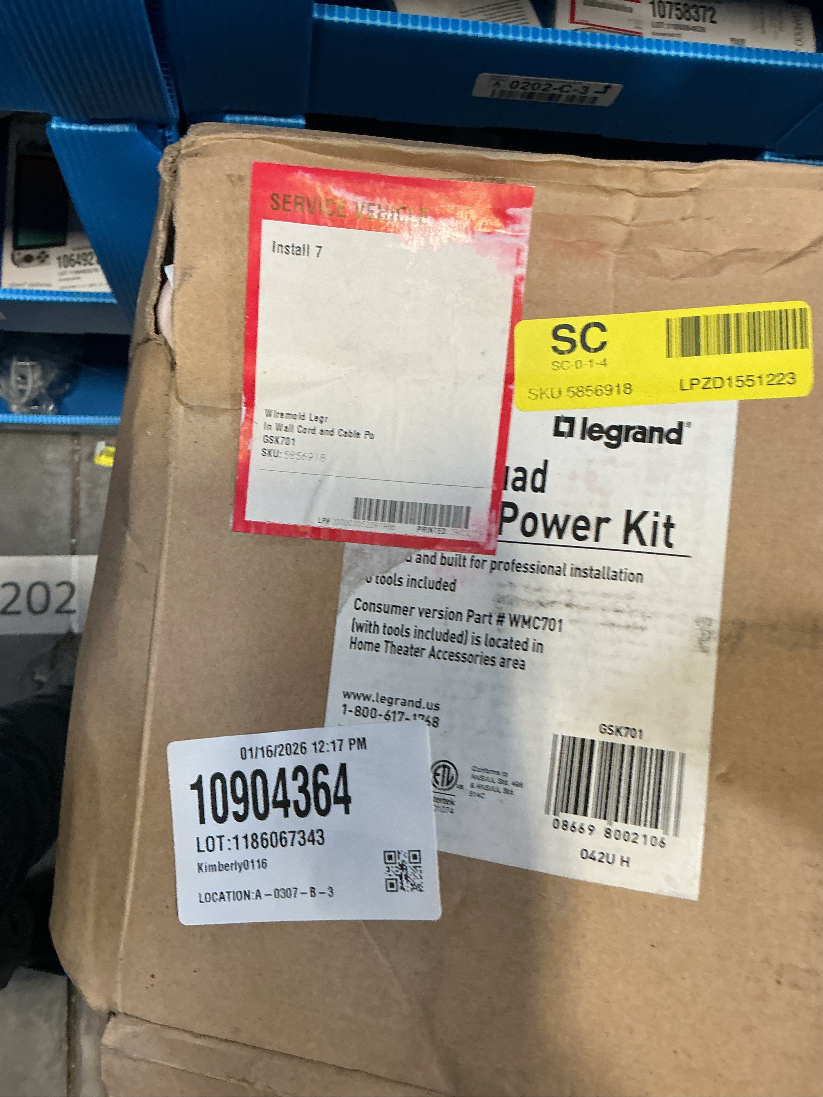 Legrand Geek Squad in Wall Power Kit - White GSK701