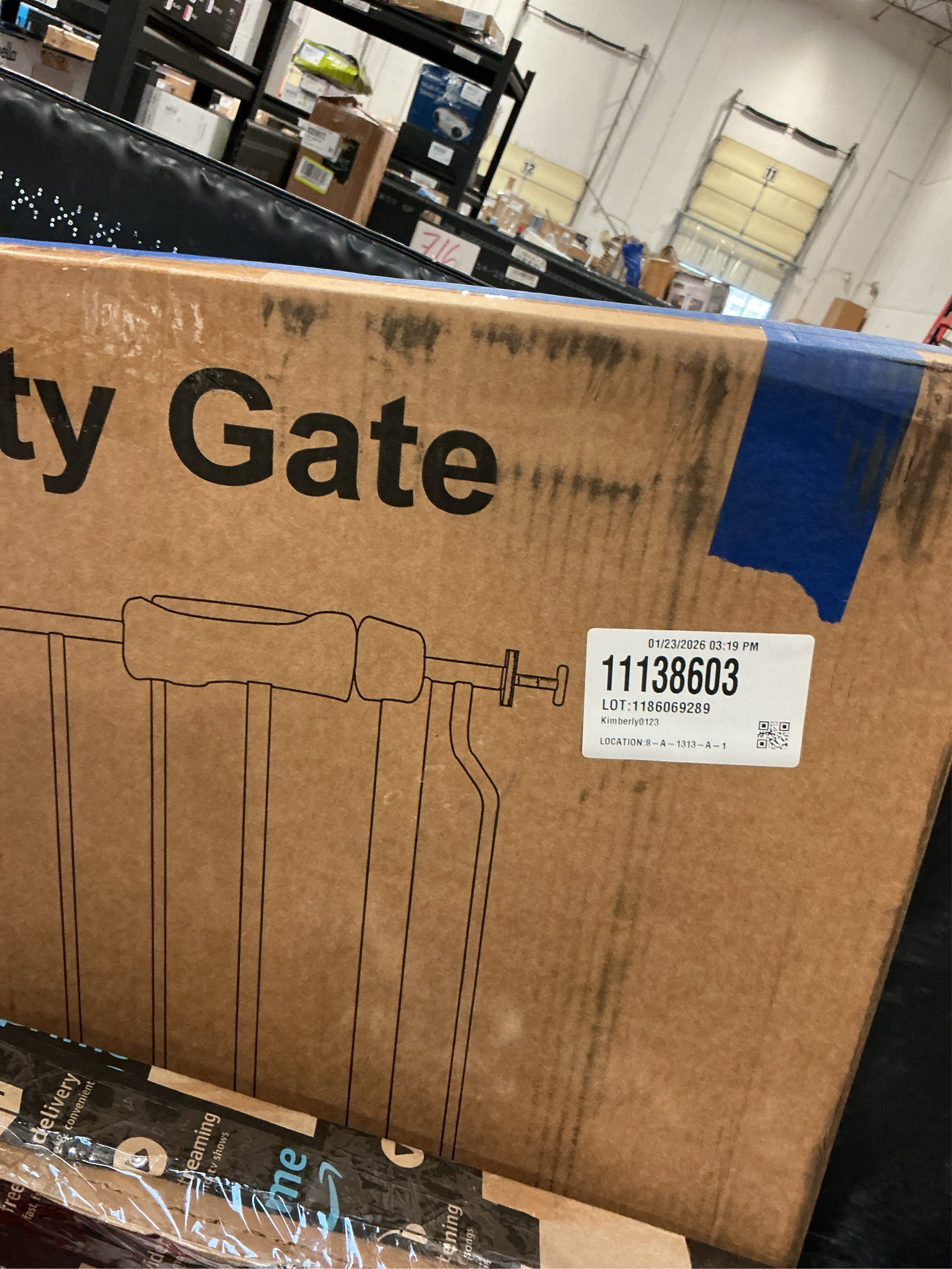 TSAYAWA Baby Gate Extra Wide Fits 71.65-85.82 inch Wide Opening - Dog Pet Gates for Doorways Stairs No Drilling Pressure Mounted - Large Child Safety Gate Indoor Outdoor White