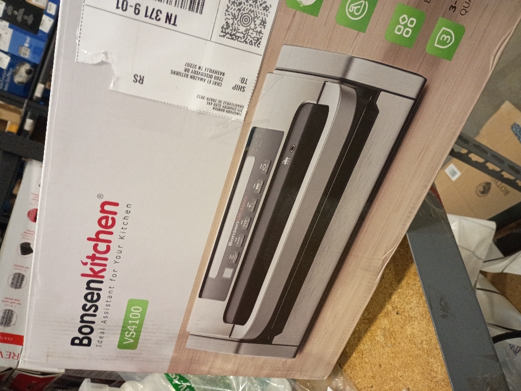 Bonsenkitchen Vacuum Sealer Machine, Globefish Technology for Perfect Vacuum Sealing, Powerful Low-Noise Food Vacuum Sealer with Easy Handle Design, Built-in Cutter & Bag Storage, 1 Bag Roll & 10 Bags