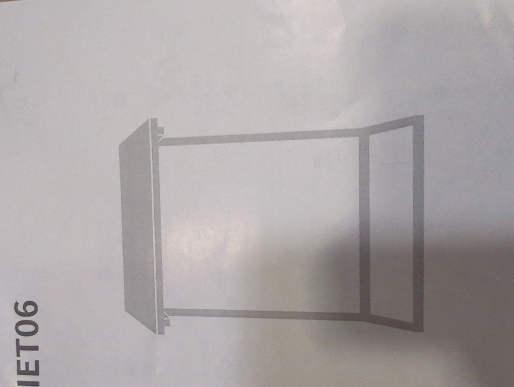 C Shaped Side Table White and Gold